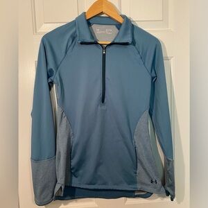 Women's Under Armour Cold‎ Gear Fitted 1/2 Zip Jacket Size Small